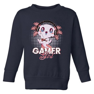 Gamer  Axolotl Gaming Video Game Gift Toddler Sweatshirt