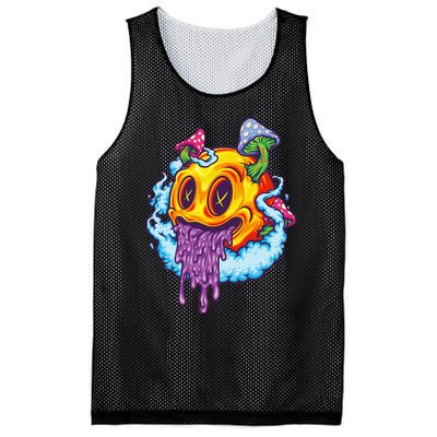 Goblincore Aesthetic Grunge Fungi Mushroom Skull Mesh Reversible Basketball Jersey Tank