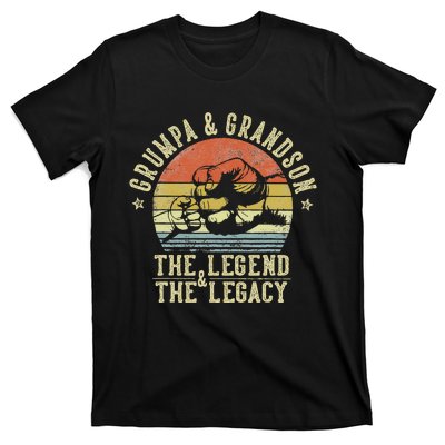 Grumpa And Grandson The Legend And The Legacy T-Shirt