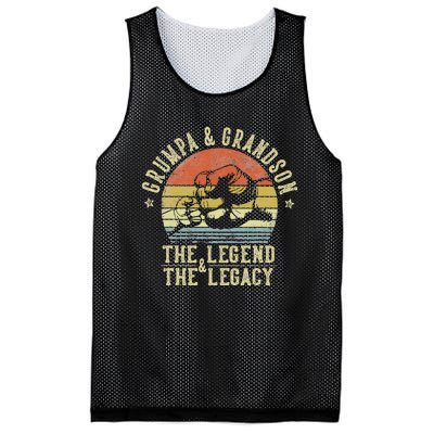 Grumpa And Grandson The Legend And The Legacy Mesh Reversible Basketball Jersey Tank