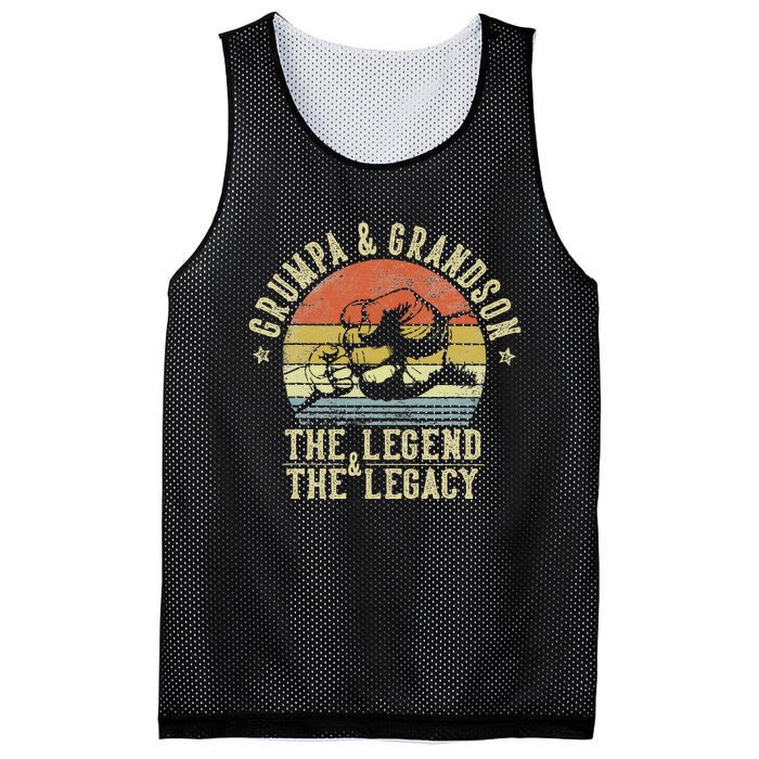 Grumpa And Grandson The Legend And The Legacy Mesh Reversible Basketball Jersey Tank