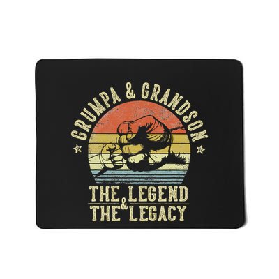 Grumpa And Grandson The Legend And The Legacy Mousepad