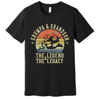 Grumpa And Grandson The Legend And The Legacy Premium T-Shirt