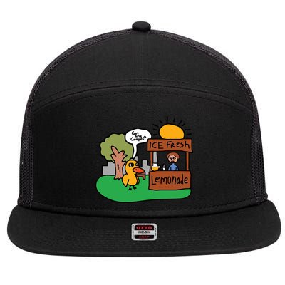 Got Any Grapes Ice Fresh Lemonade Funny Duck 7 Panel Mesh Trucker Snapback Hat