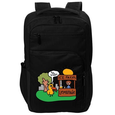 Got Any Grapes Ice Fresh Lemonade Funny Duck Impact Tech Backpack
