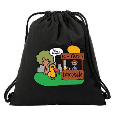 Got Any Grapes Ice Fresh Lemonade Funny Duck Drawstring Bag