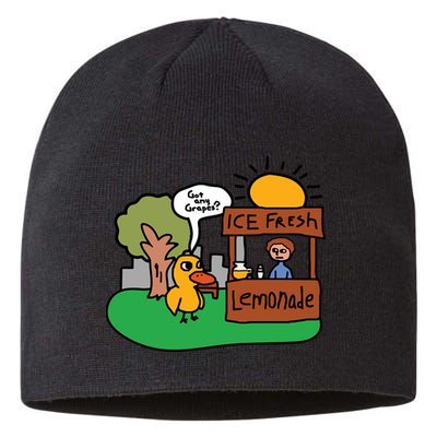 Got Any Grapes Ice Fresh Lemonade Funny Duck Sustainable Beanie