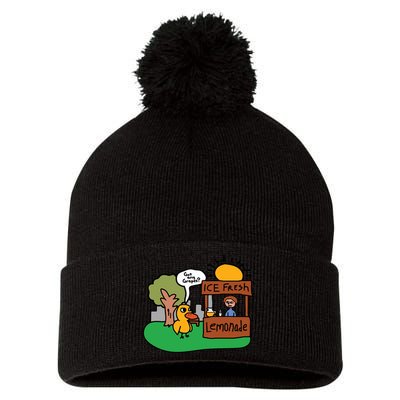 Got Any Grapes Ice Fresh Lemonade Funny Duck Pom Pom 12in Knit Beanie