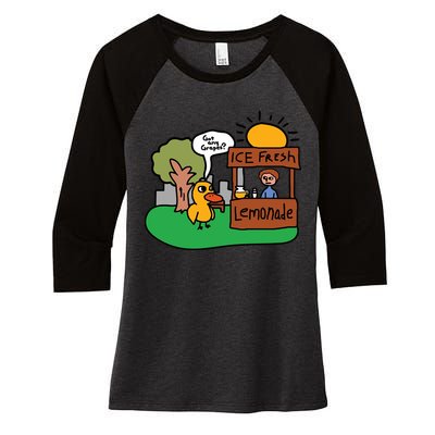 Got Any Grapes Ice Fresh Lemonade Funny Duck Women's Tri-Blend 3/4-Sleeve Raglan Shirt