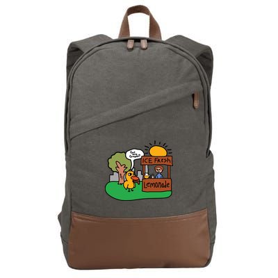 Got Any Grapes Ice Fresh Lemonade Funny Duck Cotton Canvas Backpack