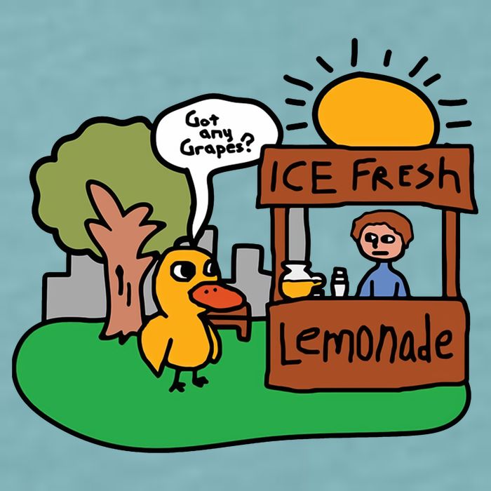 Got Any Grapes Ice Fresh Lemonade Funny Duck Sueded Cloud Jersey T-Shirt