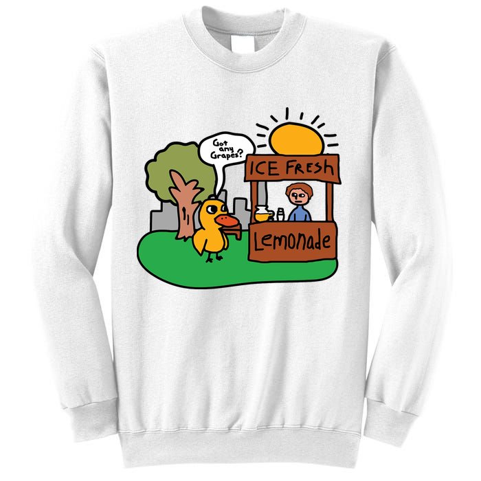 Got Any Grapes Ice Fresh Lemonade Funny Duck Sweatshirt