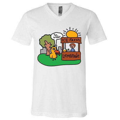 Got Any Grapes Ice Fresh Lemonade Funny Duck V-Neck T-Shirt