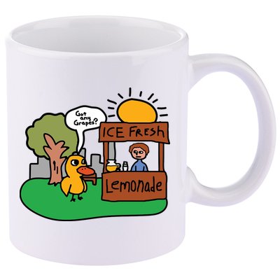 Got Any Grapes Ice Fresh Lemonade Funny Duck 11oz C Handle Ceramic Mug