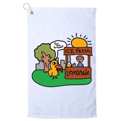 Got Any Grapes Ice Fresh Lemonade Funny Duck Golf Towel