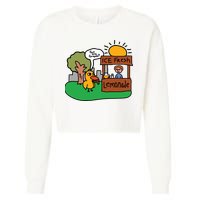 Got Any Grapes Ice Fresh Lemonade Funny Duck Cropped Pullover Crew