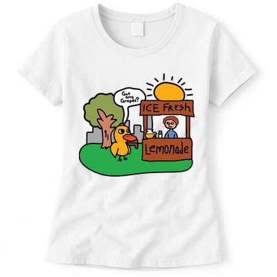 Got Any Grapes Ice Fresh Lemonade Funny Duck Womens T-Shirt