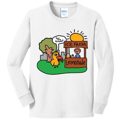 Got Any Grapes Ice Fresh Lemonade Funny Duck Kids Long Sleeve Shirt