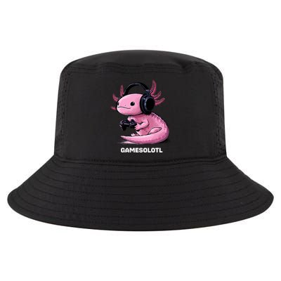 Gamer Axolotl Gamesolotl Fish Gaming Video Gamer Cool Comfort Performance Bucket Hat