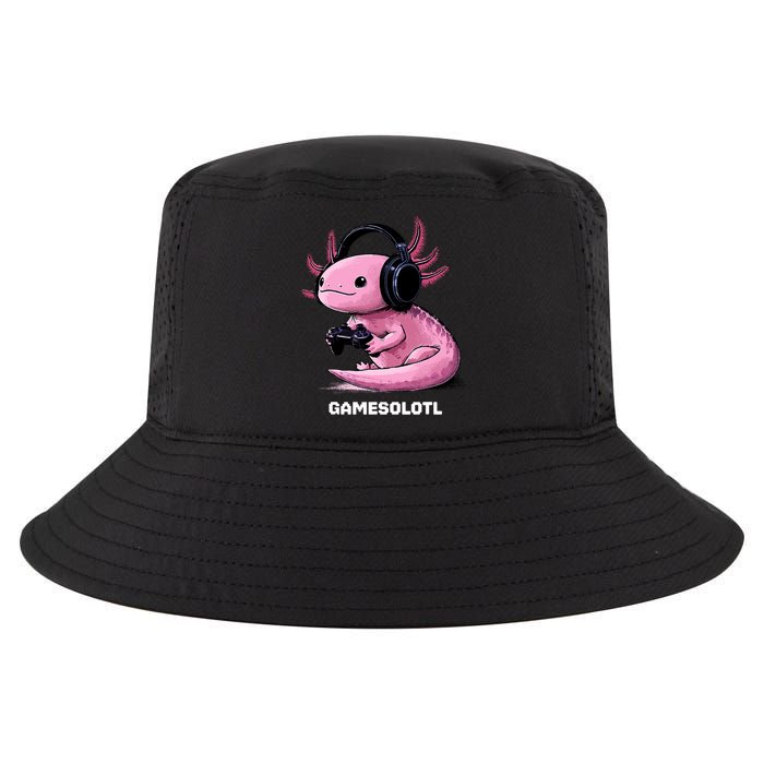 Gamer Axolotl Gamesolotl Fish Gaming Video Gamer Cool Comfort Performance Bucket Hat