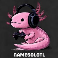 Gamer Axolotl Gamesolotl Fish Gaming Video Gamer 7 Panel Mesh Trucker Snapback Hat