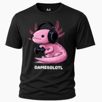 Gamer Axolotl Gamesolotl Fish Gaming Video Gamer Cooling Performance Crew T-Shirt