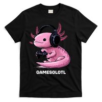 Gamer Axolotl Gamesolotl Fish Gaming Video Gamer T-Shirt