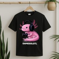Gamer Axolotl Gamesolotl Fish Gaming Video Gamer T-Shirt
