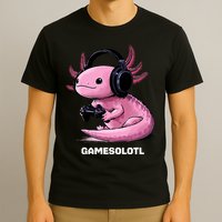 Gamer Axolotl Gamesolotl Fish Gaming Video Gamer T-Shirt