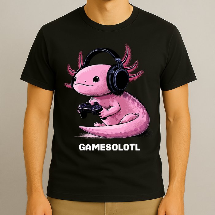 Gamer Axolotl Gamesolotl Fish Gaming Video Gamer T-Shirt
