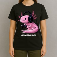 Gamer Axolotl Gamesolotl Fish Gaming Video Gamer T-Shirt