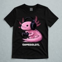 Gamer Axolotl Gamesolotl Fish Gaming Video Gamer T-Shirt