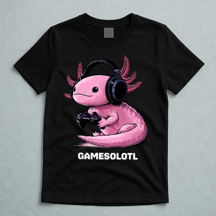 Gamer Axolotl Gamesolotl Fish Gaming Video Gamer T-Shirt