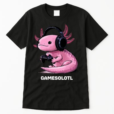 Gamer Axolotl Gamesolotl Fish Gaming Video Gamer Tall T-Shirt