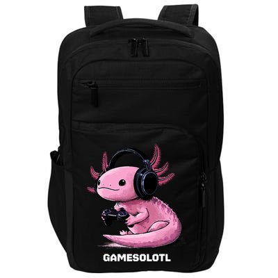 Gamer Axolotl Gamesolotl Fish Gaming Video Gamer Impact Tech Backpack