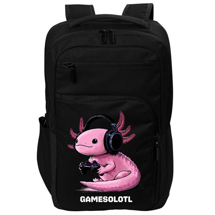 Gamer Axolotl Gamesolotl Fish Gaming Video Gamer Impact Tech Backpack
