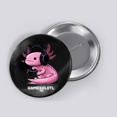 Gamer Axolotl Gamesolotl Fish Gaming Video Gamer Button