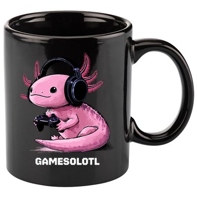 Gamer Axolotl Gamesolotl Fish Gaming Video Gamer 11oz C Handle Ceramic Mug