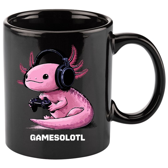 Gamer Axolotl Gamesolotl Fish Gaming Video Gamer 11oz C Handle Ceramic Mug