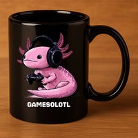 Gamer Axolotl Gamesolotl Fish Gaming Video Gamer 11oz C Handle Ceramic Mug
