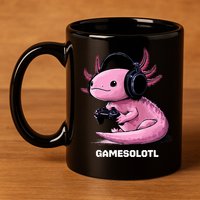 Gamer Axolotl Gamesolotl Fish Gaming Video Gamer 11oz C Handle Ceramic Mug