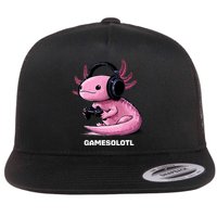 Gamer Axolotl Gamesolotl Fish Gaming Video Gamer Flat Bill Trucker Hat
