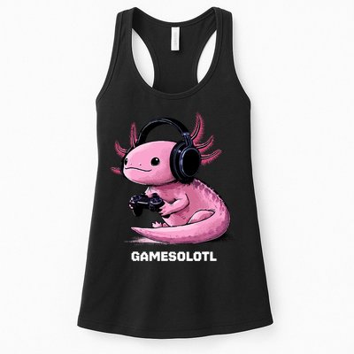 Gamer Axolotl Gamesolotl Fish Gaming Video Gamer Womens Tank Top