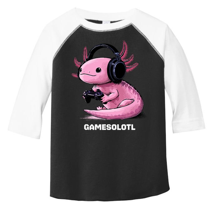 Gamer Axolotl Gamesolotl Fish Gaming Video Gamer Toddler Fine Jersey T-Shirt