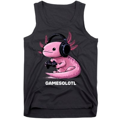 Gamer Axolotl Gamesolotl Fish Gaming Video Gamer Tank Top