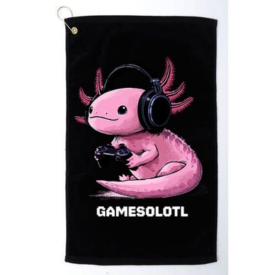 Gamer Axolotl Gamesolotl Fish Gaming Video Gamer Golf Towel