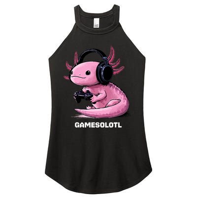 Gamer Axolotl Gamesolotl Fish Gaming Video Gamer Women's Perfect Tri Rocker Tank