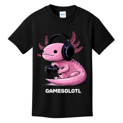 Gamer Axolotl Gamesolotl Fish Gaming Video Gamer Kids T-Shirt