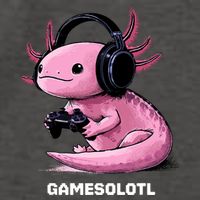 Gamer Axolotl Gamesolotl Fish Gaming Video Gamer Vector Backpack