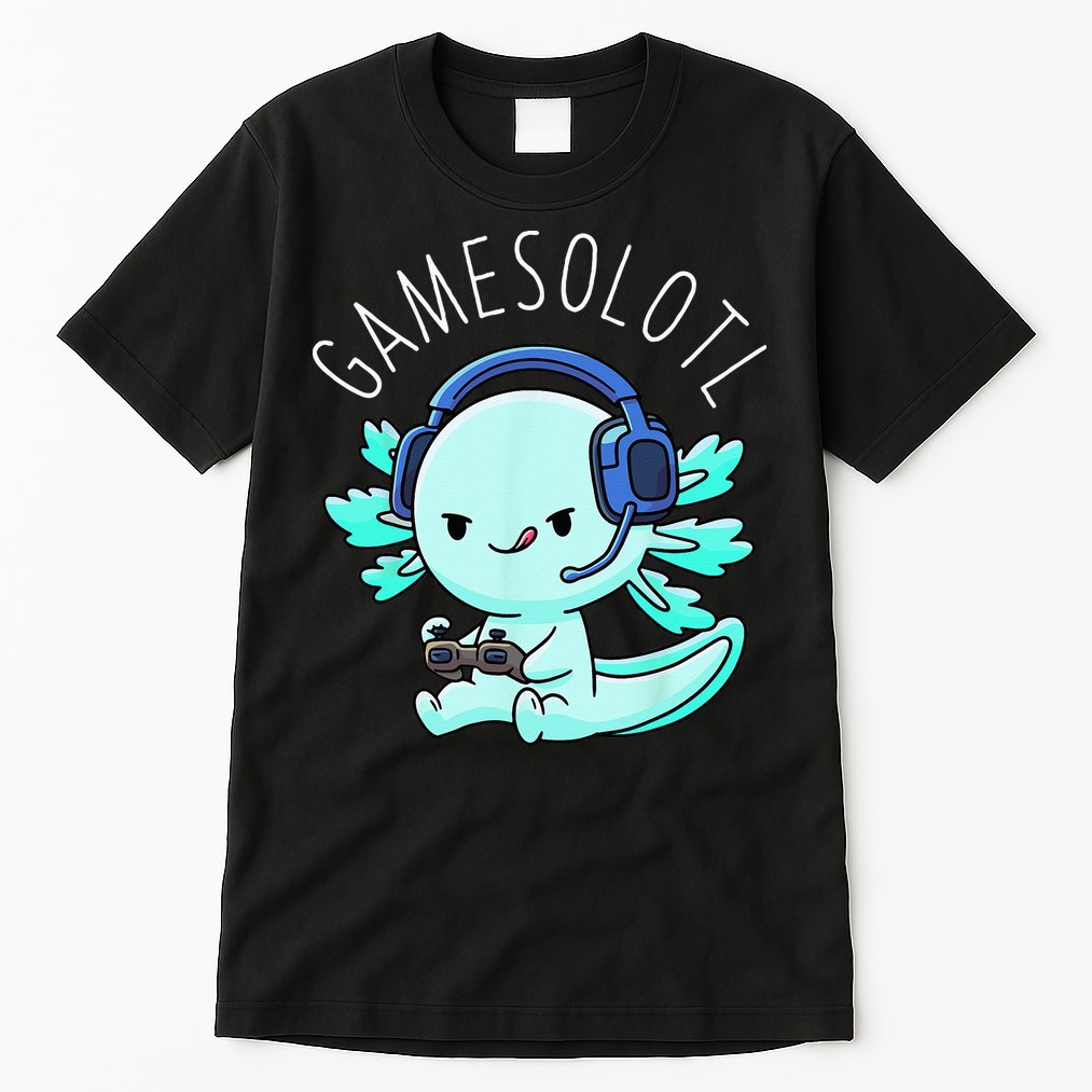 Gamesolotl Axolotl Gamer Anime Gifts Kawaii Tall T-Shirt